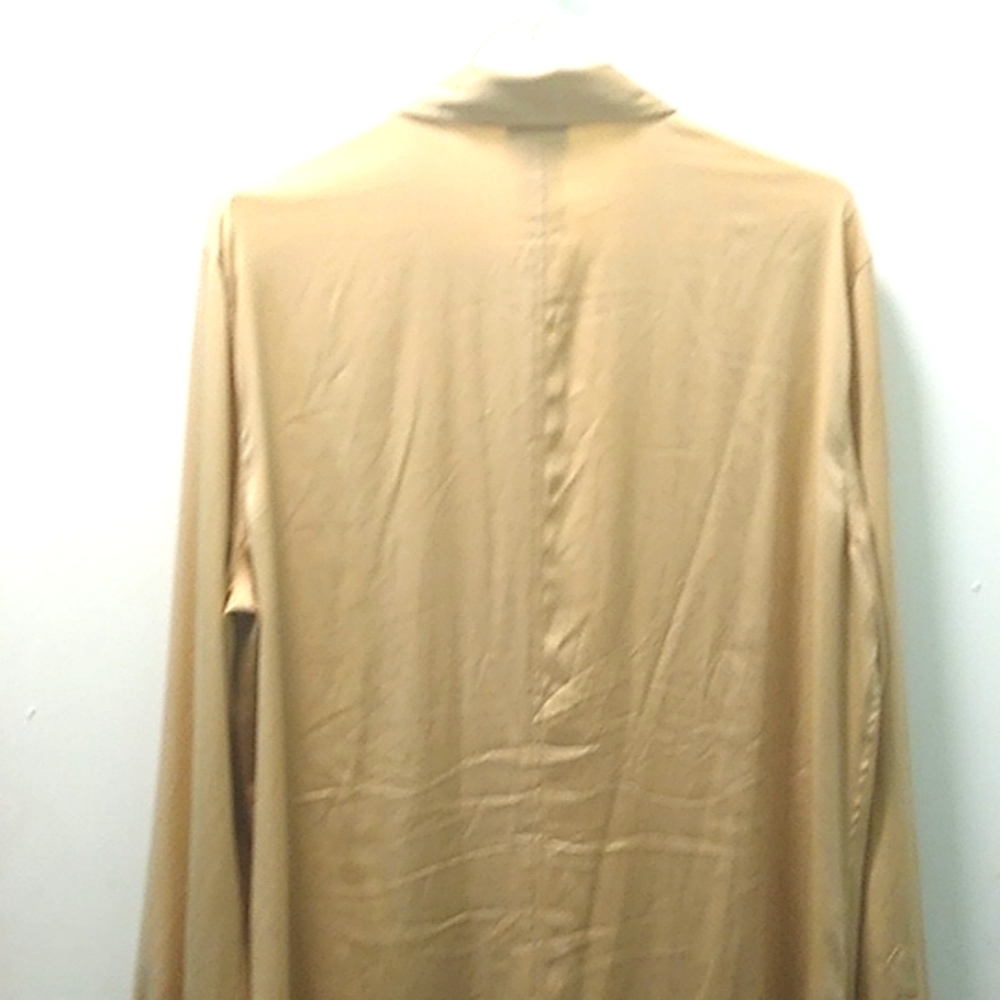 ESCADA 'S MONDI SILK CHARMUESE CAMEL BLOUSE - Picture 4 of 6